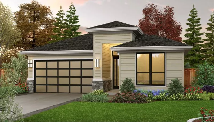 image of mid century modern house plan 8769