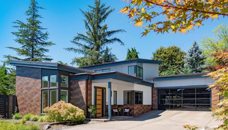 image of mid century modern house plan 1496