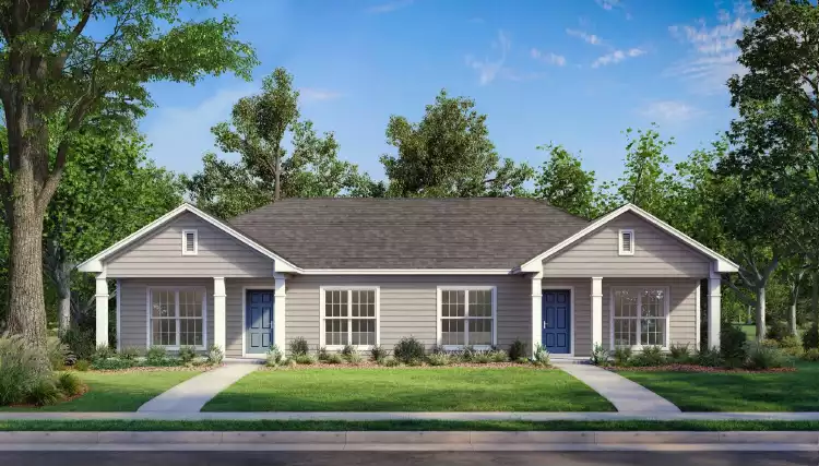 image of duplex house plan 10166