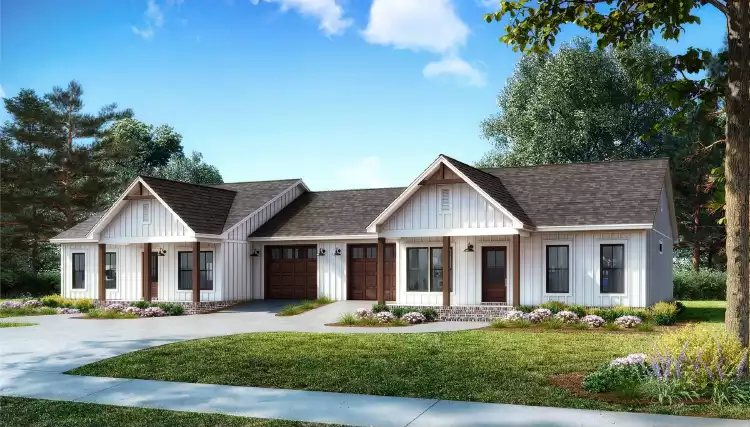 image of duplex house plan 9286