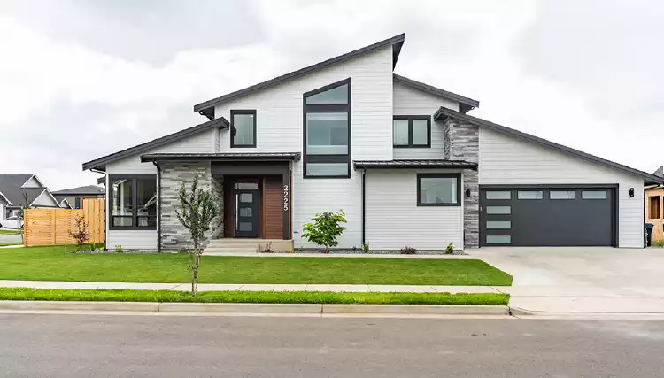 image of mid century modern house plan 4980