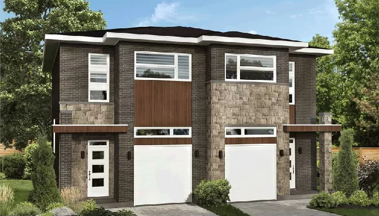 image of duplex house plan 8840