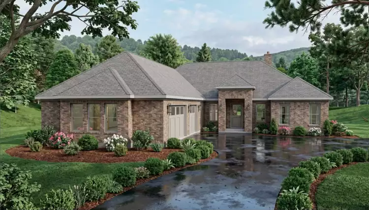 image of french country house plan 12418