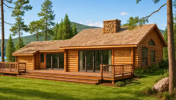 image of log home plan 3770