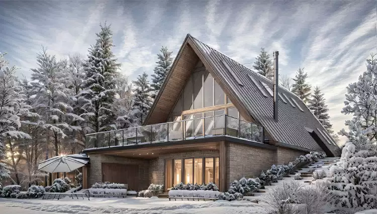 image of a-frame house plan 10523
