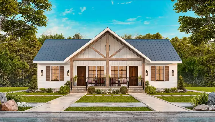 image of duplex house plan 10319