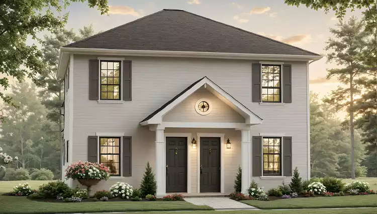 image of duplex house plan 10662