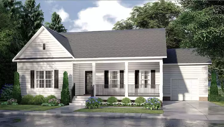 image of colonial house plan 10789