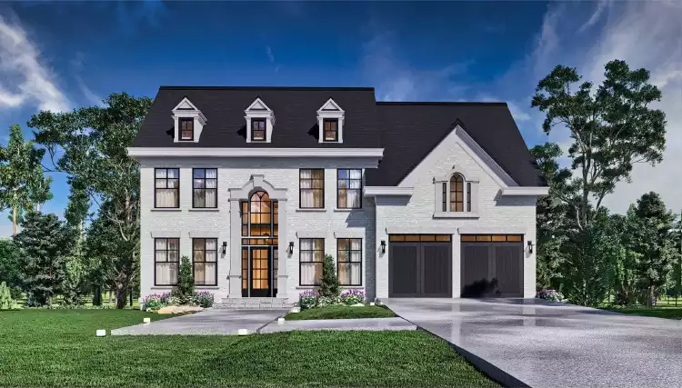 image of georgian & symmetrical house plan 6953