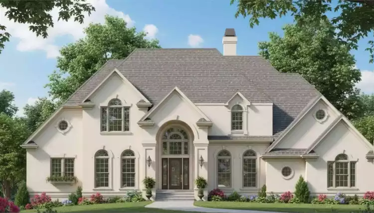 image of french country house plan 2154