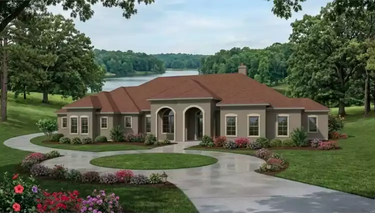 image of french country house plan 12419