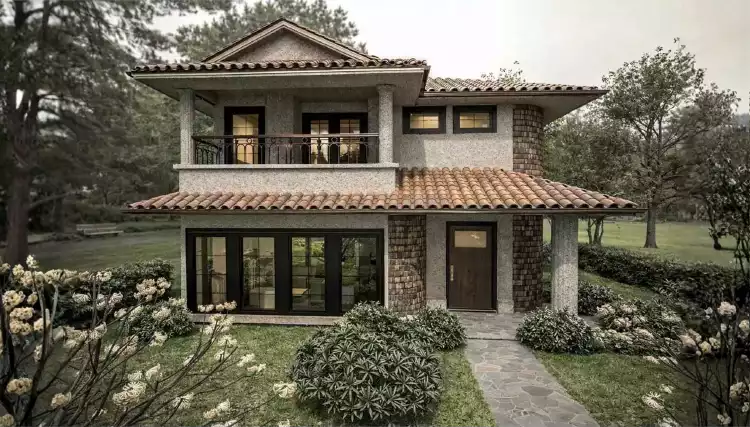 image of spanish house plan 12393