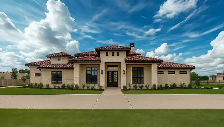 image of spanish house plan 10750