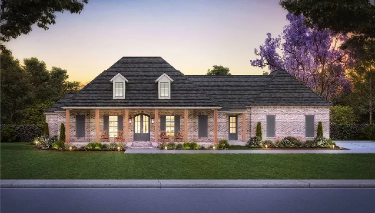 image of georgian & symmetrical house plan 9952