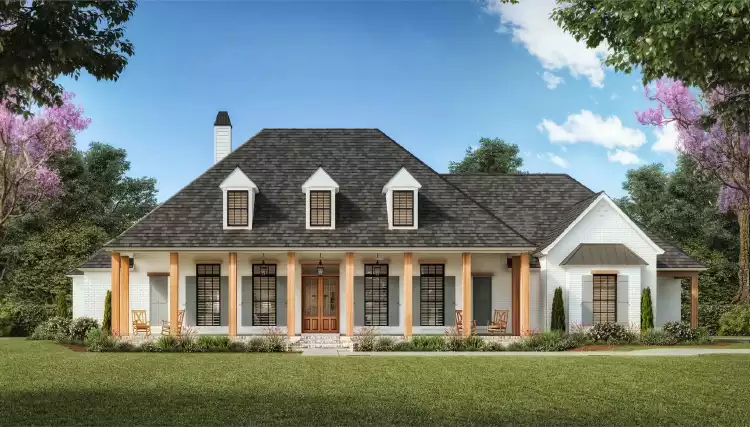 image of georgian & symmetrical house plan 1262