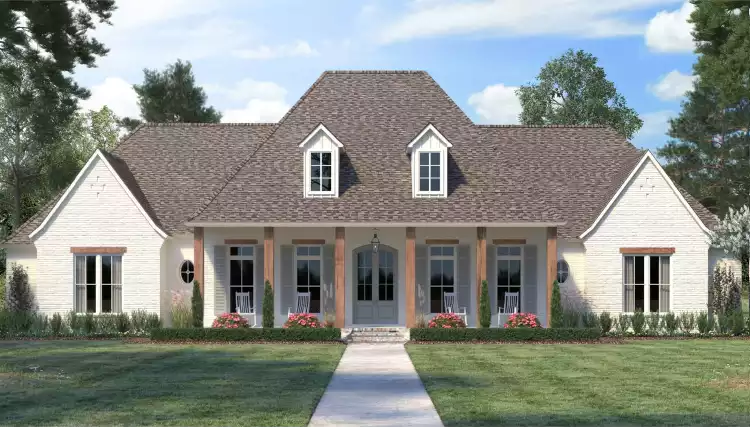 image of georgian & symmetrical house plan 6838