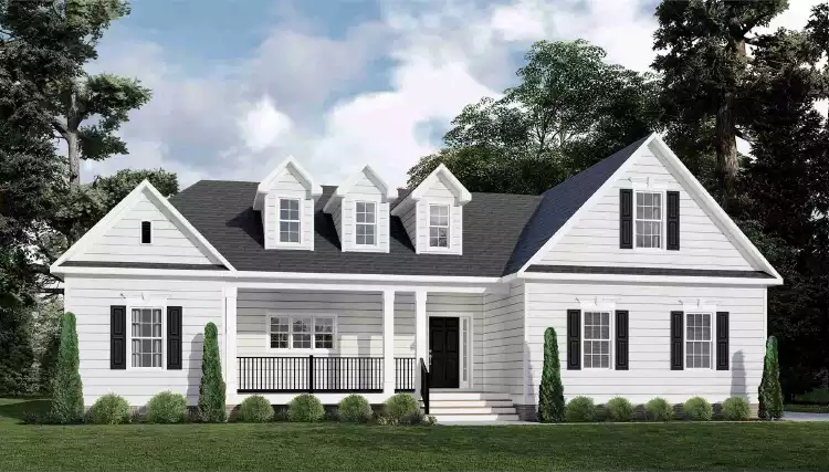 image of colonial house plan 10210