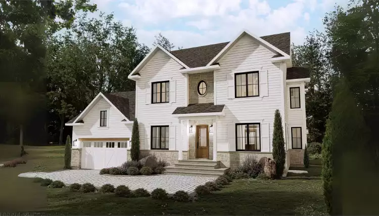 image of colonial house plan 6343