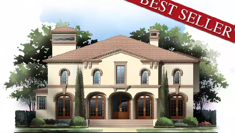 image of tuscan house plan 7164